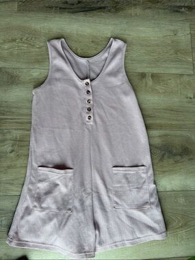 Blush Pink Waffle Romper